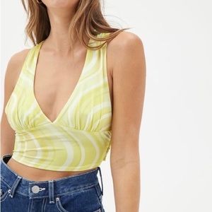 Urban Outfitters Phoenix Plunging Tie-Back Tank Top